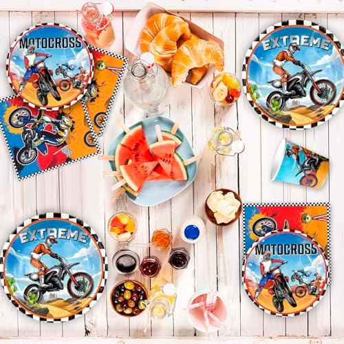 Dirt Bike Birthday Party Decor Supplies Set