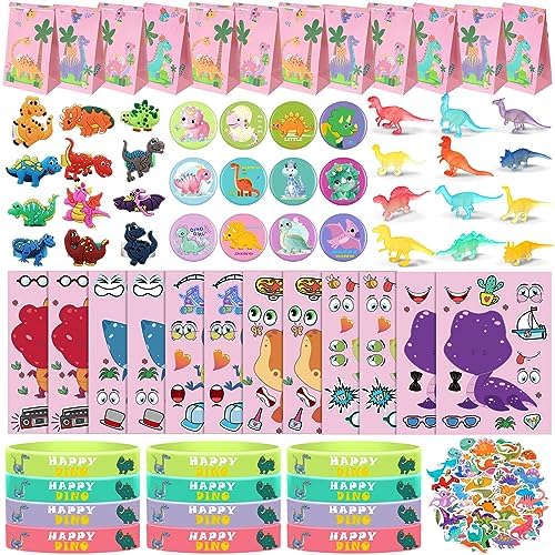 Junkin 122 Pcs Dinosaur Party Supplies Set