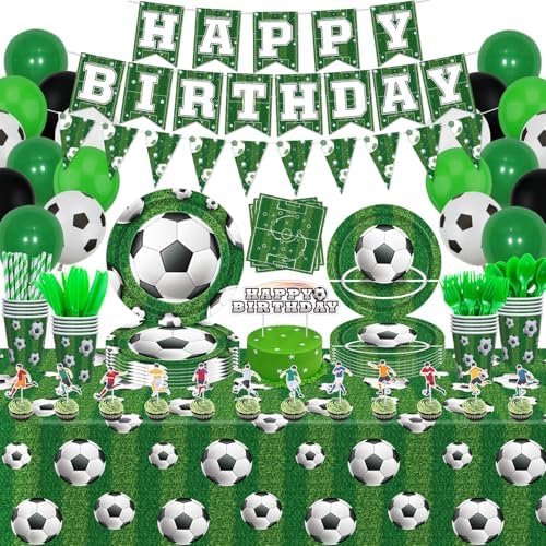 229 Pack Soccer Party Supplies Decorations Set