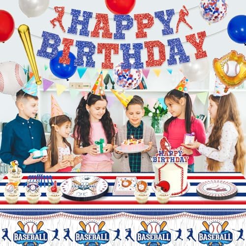 Heidaman Baseball Party Decorations Set