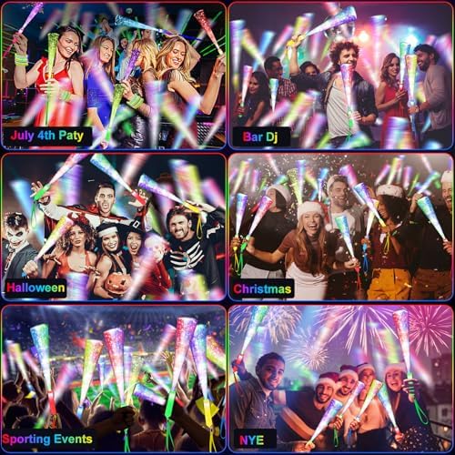 120PCS Glow Fiber Optic Sticks LED Light Wands