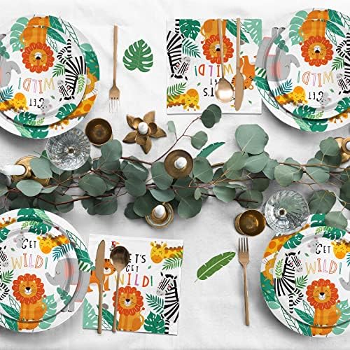 Gatherfun Safari Birthday Party Tableware Set 25