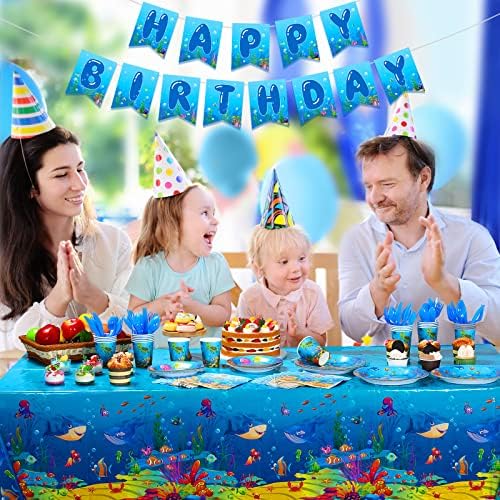 171 Pcs Ocean Party Tableware Set for 24 Guests