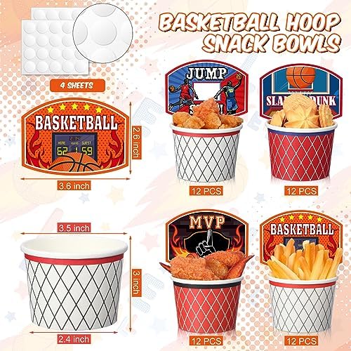 Dandat 96 Piece Basketball Themed Cups Party Decorations