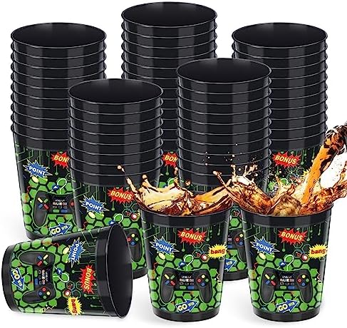 24 Piece 16 Oz Gaming Party Cups with Frost Design