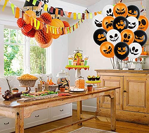 TUWUNA Halloween Balloons 60Pcs 12 Inch Decorations