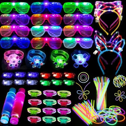 152 Piece Glow in the Dark Party Supplies Set
