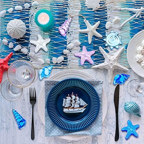 Tudomro Mermaid Fishing Net Table Runner for Party Decor