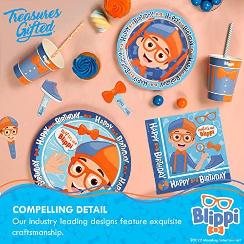 Blippi Themed Paper Cups 16 Count 9oz for Kids Birthday Party