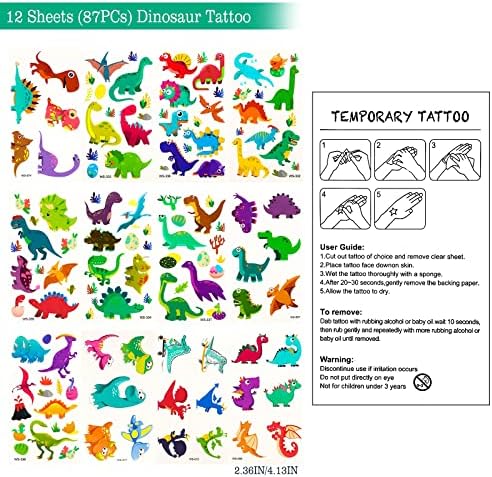 108Pcs Dinosaur Party Favors for Kids Birthday Supplies