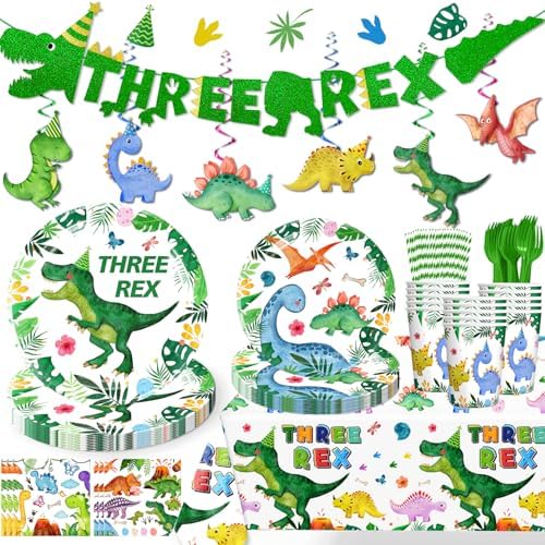 Three Rex Birthday Decorations Boy 164 Piece Set