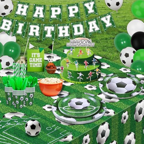 229 Pack Soccer Party Supplies Decorations Set