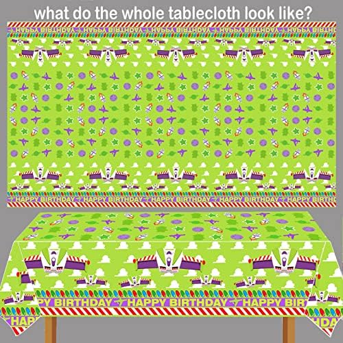 METIXOZE 3pcs Buzz Birthday Tablecloths