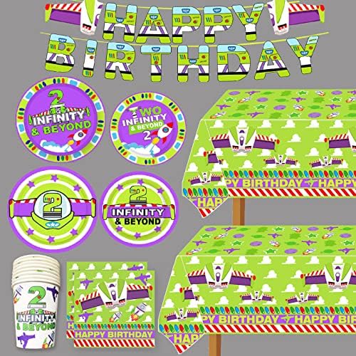 METIXOZE 3pcs Buzz Birthday Tablecloths