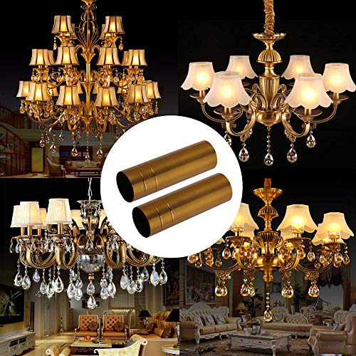 BQLZR Bronze Double Line Chandelier Candle Light Cover Sleeves Pack of 6