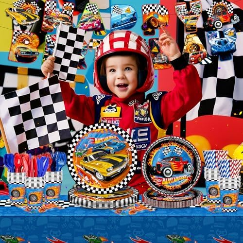 194pcs Race Car Party Decor Set for Kids