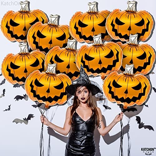 KatchOn Scary Halloween Pumpkin Balloons - 30 Inch Set