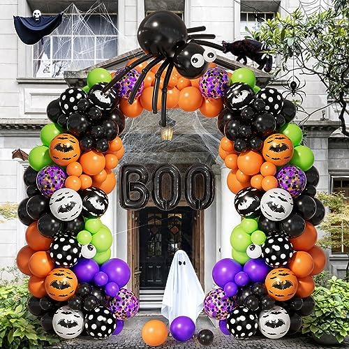 Halloween Balloon Garland Arch Kit with BOO Foil Balloons