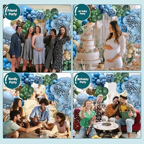 168 PCS Fishing Themed Balloons Garland Set for Birthday Party Decor