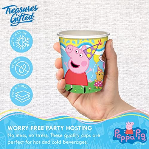 Treasures Gifted Peppa Pig Paper Cups 16 Count 9 Oz