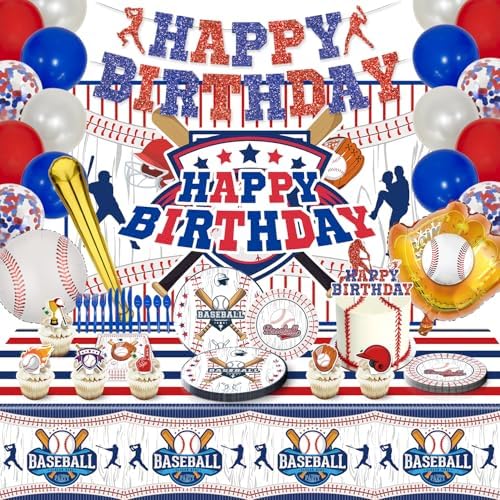 Heidaman Baseball Party Decorations Set