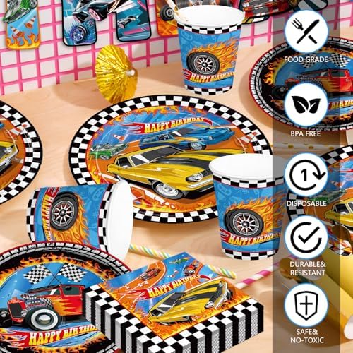 194pcs Race Car Party Decor Set for Kids