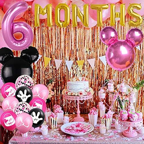158 Pcs Pink Half Birthday Party Decorations Kit