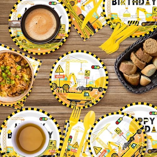 Construction Birthday Decorations 143 PCS Party Supplies