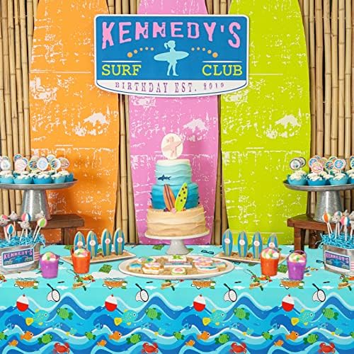 3 Pack Gone Fishing Tablecloths for Fishing Themed Birthday Party