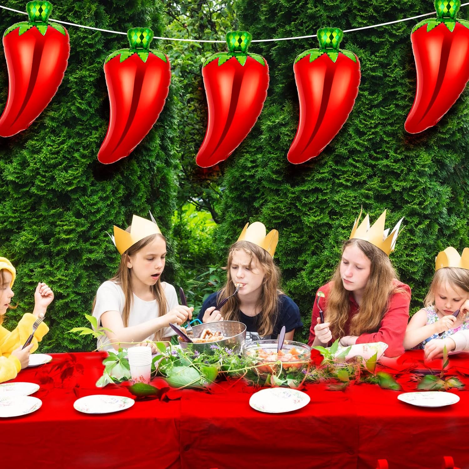 12 Pcs Chili Shaped Foil Balloons for Mexican Fiesta Decorations